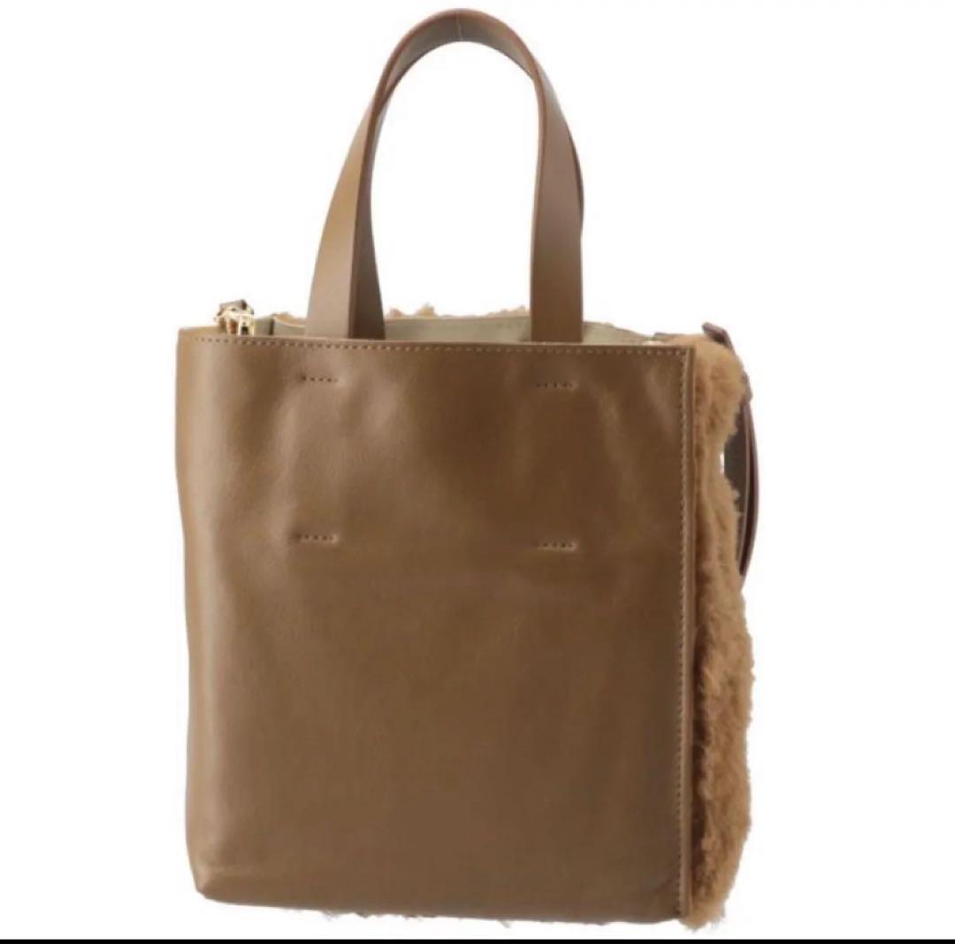 MARNI ファー レザー トートバッグ