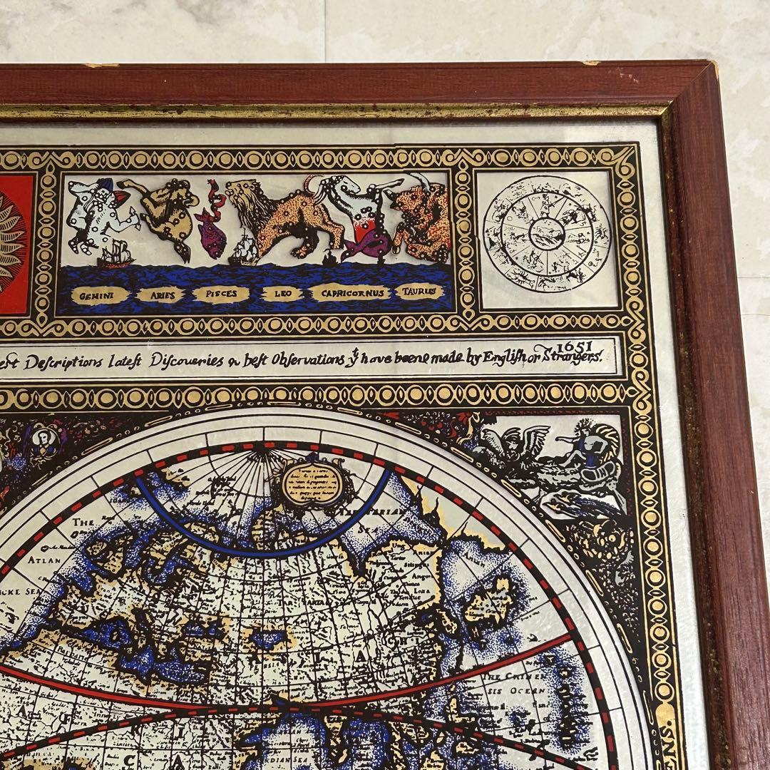 英国製 ビンテージ MERIDES パブミラー 鏡 レトロ　アンティーク