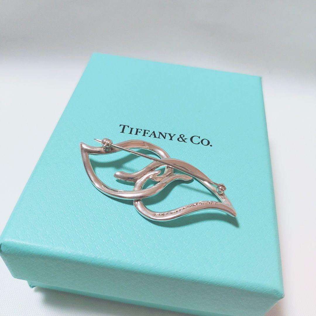 Tiffany ブローチ ダブルリーフ ブローチ オールドティファニー 希少