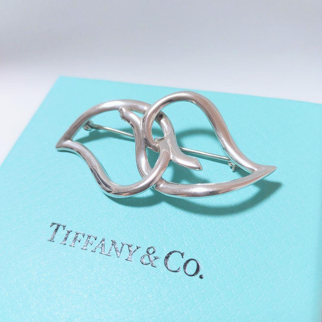 Tiffany ブローチ ダブルリーフ ブローチ オールドティファニー 希少