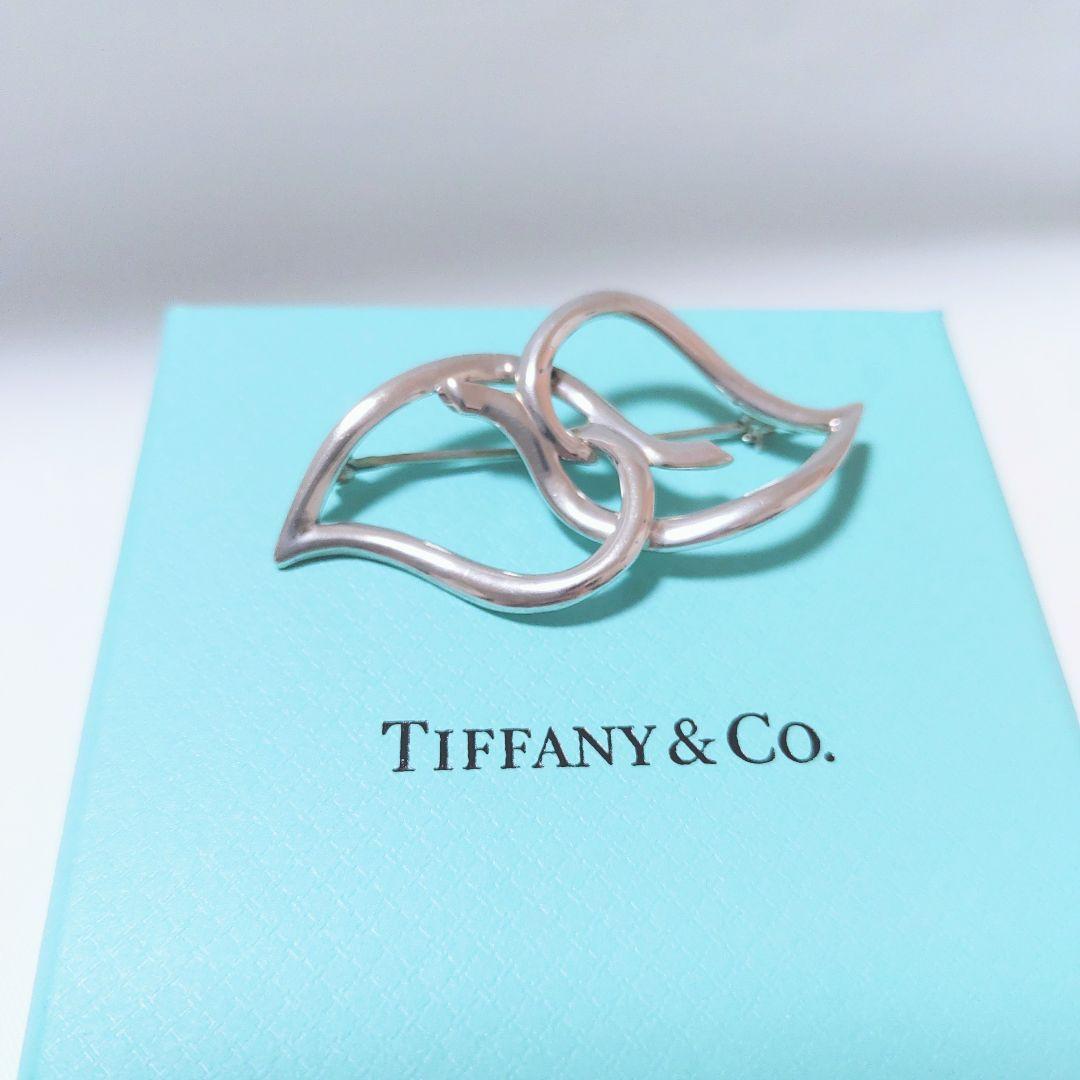 Tiffany ブローチ ダブルリーフ ブローチ オールドティファニー 希少