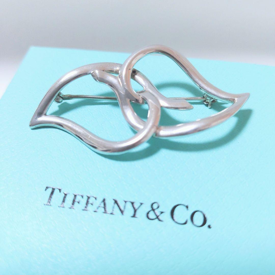 Tiffany ブローチ ダブルリーフ ブローチ オールドティファニー 希少
