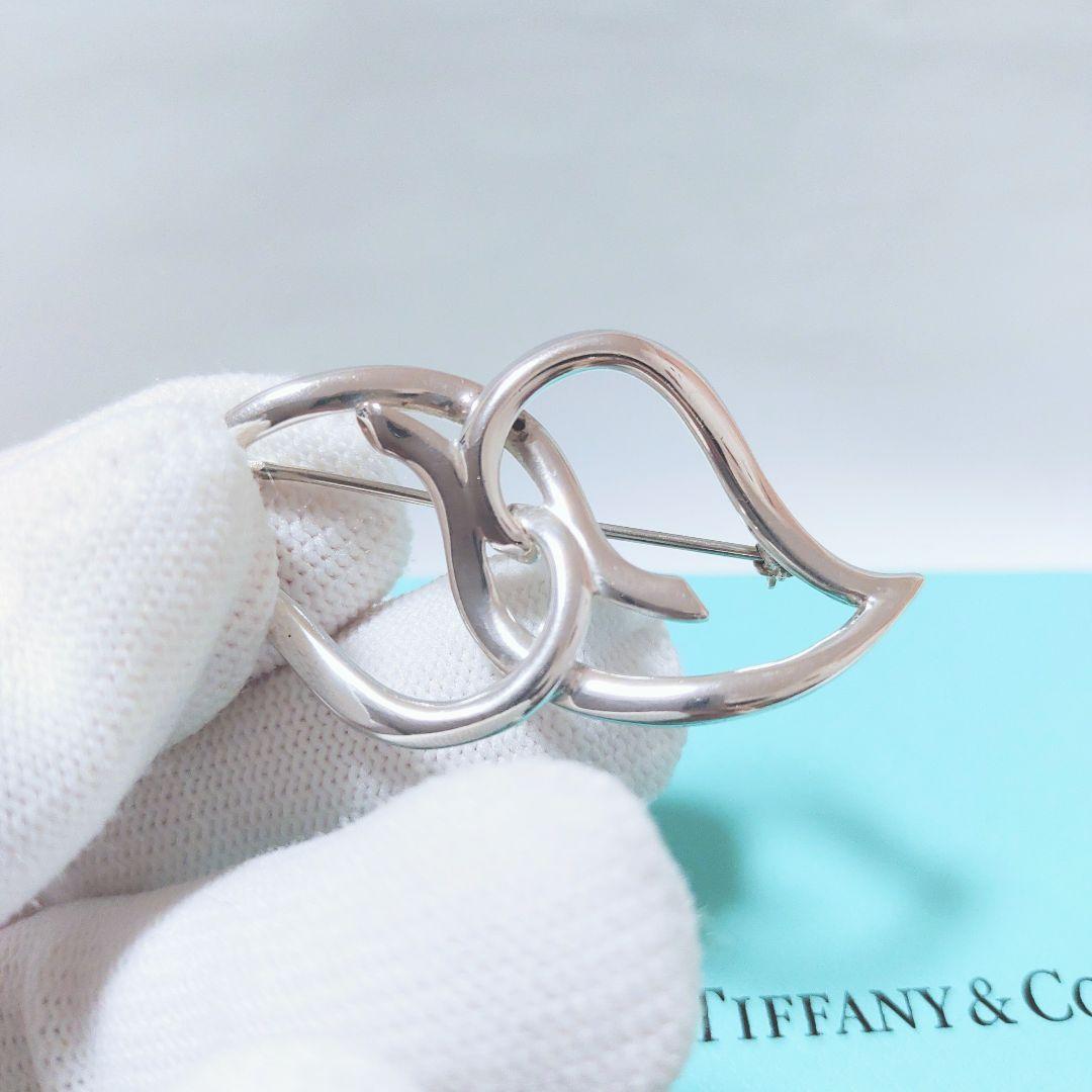 Tiffany ブローチ ダブルリーフ ブローチ オールドティファニー 希少