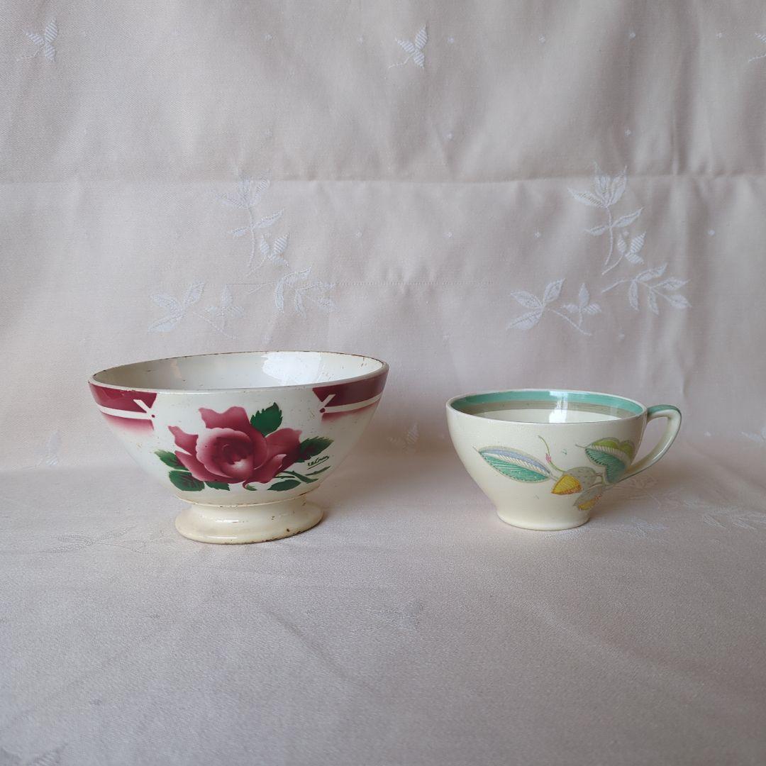 フランスアンティーク カフェオレボウル ディゴワン＆サルグミンヌ