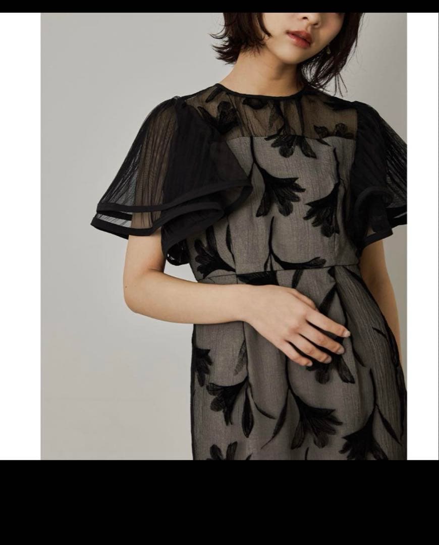 スーツ・フォーマル・ドレス Circurar sleeve flower dress