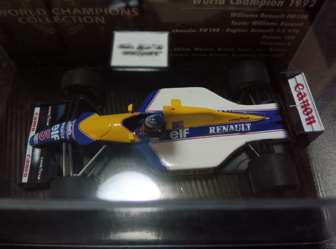 1/43 ミニチャンプス　ウイリアムズ　FW14B マンセル　チャンピオンBOX
