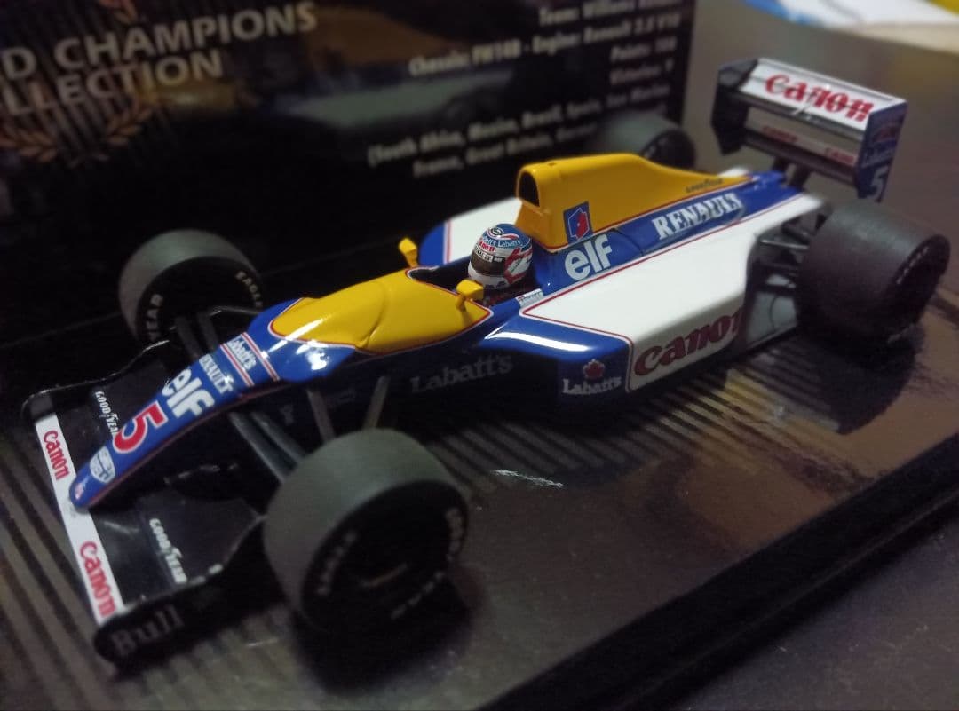 1/43 ミニチャンプス　ウイリアムズ　FW14B マンセル　チャンピオンBOX