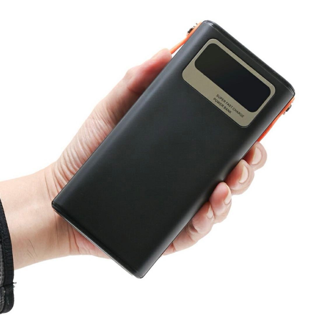 大容量コンパクトバッテリー・折りたたみソーラーパネルセット ブラック　災害