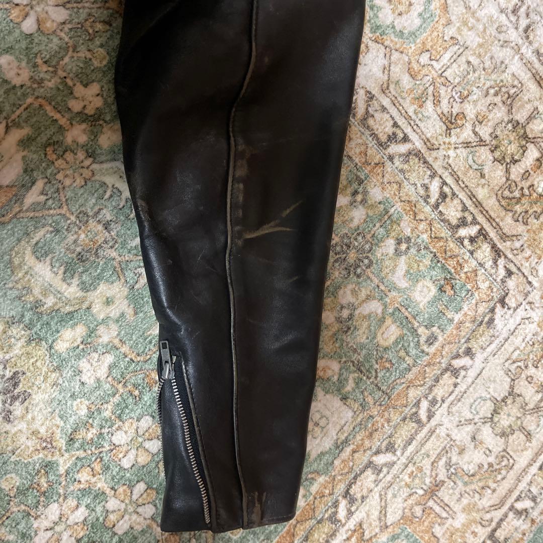 ショットシングルライダース ダメージ加工ビンテージ