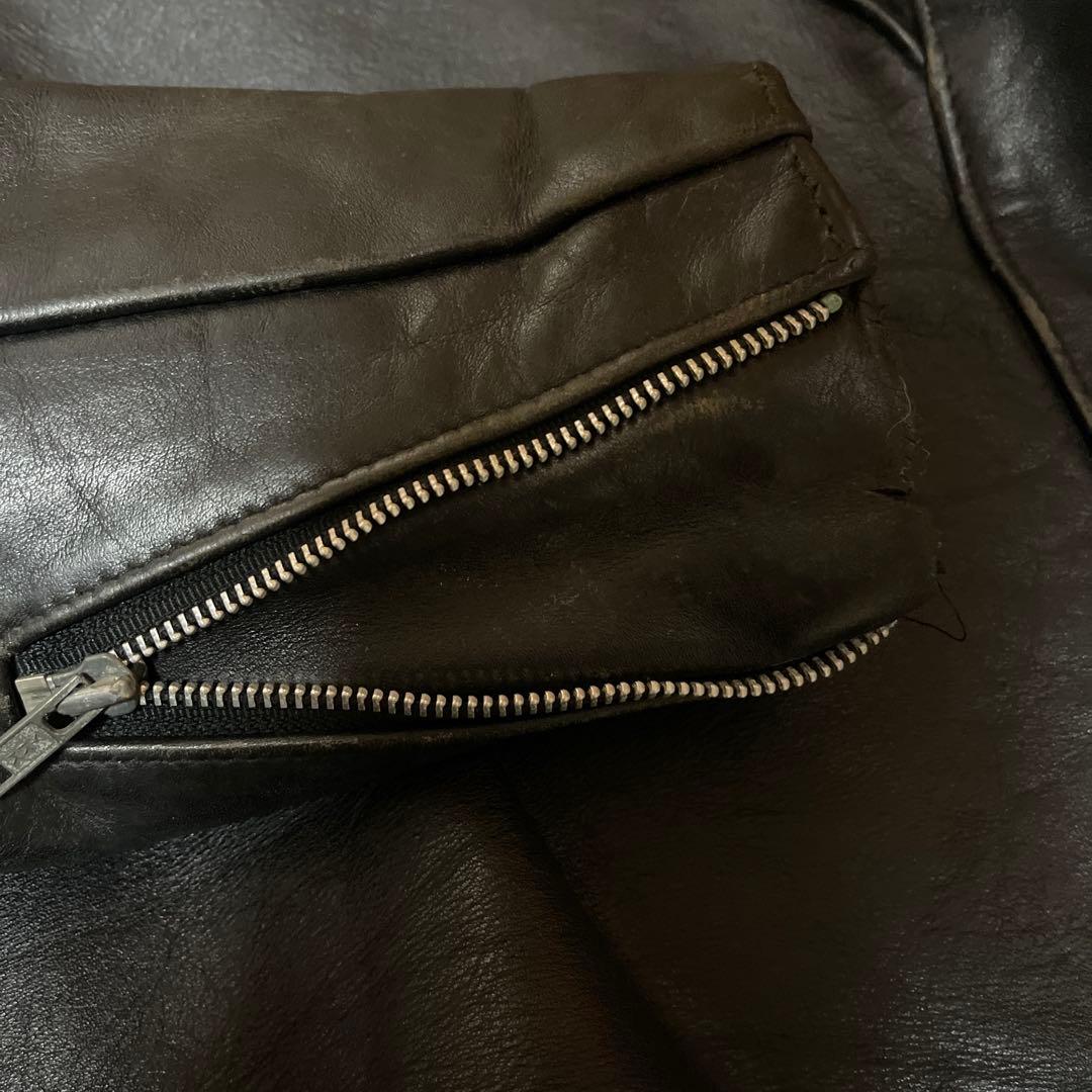 ショットシングルライダース ダメージ加工ビンテージ