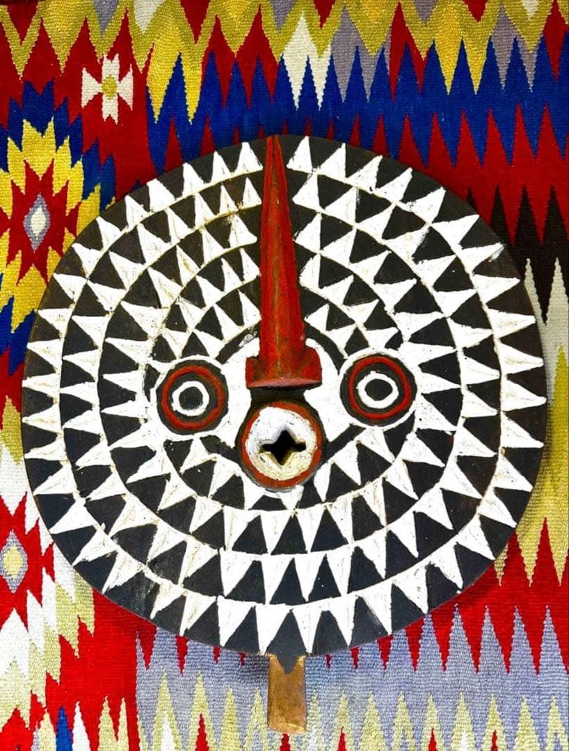 アフリカ民藝 ブルキナファソ ブワ族 仮面 プリミティブアート 木彫り マスク