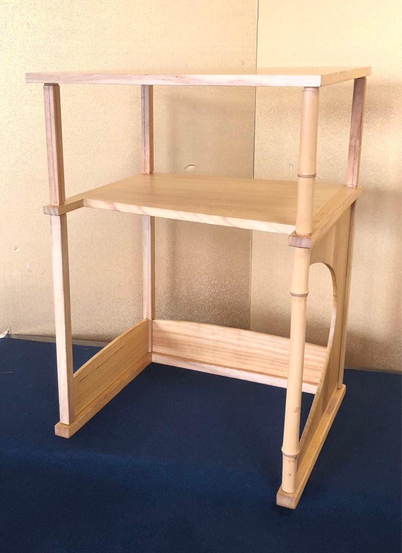 《レ》茶道具 猿臂棚 えんび棚 組立式 田原一斎作 元箱　251121え5