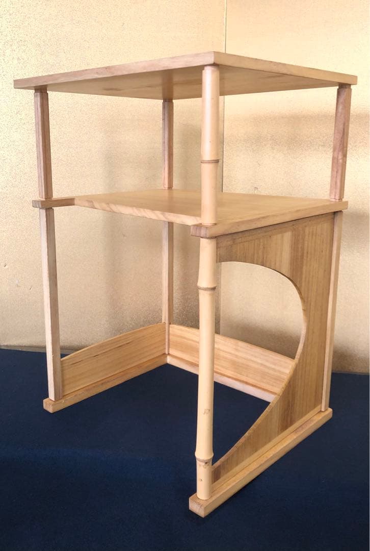 《レ》茶道具 猿臂棚 えんび棚 組立式 田原一斎作 元箱　251121え5