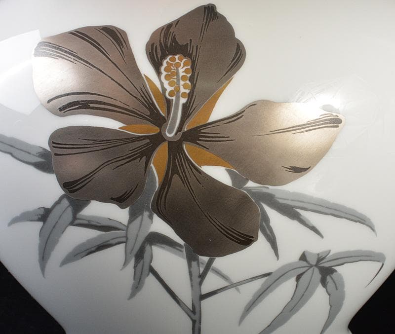 大倉陶園　OKURA　金蝕　花文　花瓶　花入　V　5816C