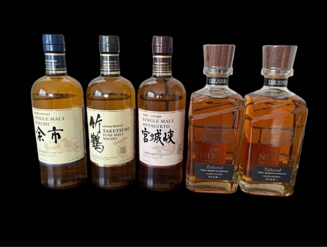 ニッカウイスキー 余市 竹鶴 宮城峡 ザ・ニッカ×2 【5本セット】