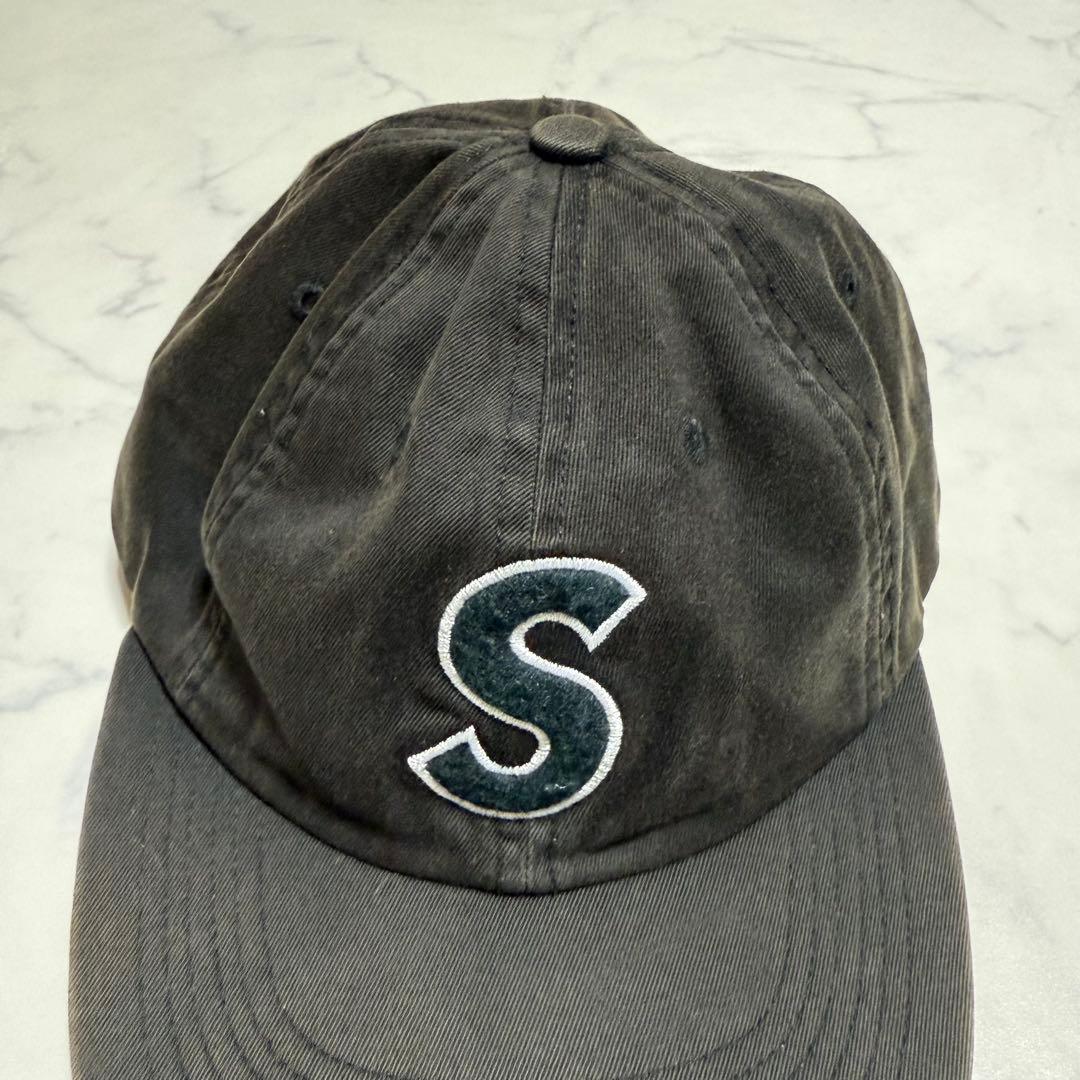 【USA製】supreme シュプリーム 帽子 キャップ ロゴ入り ブラック