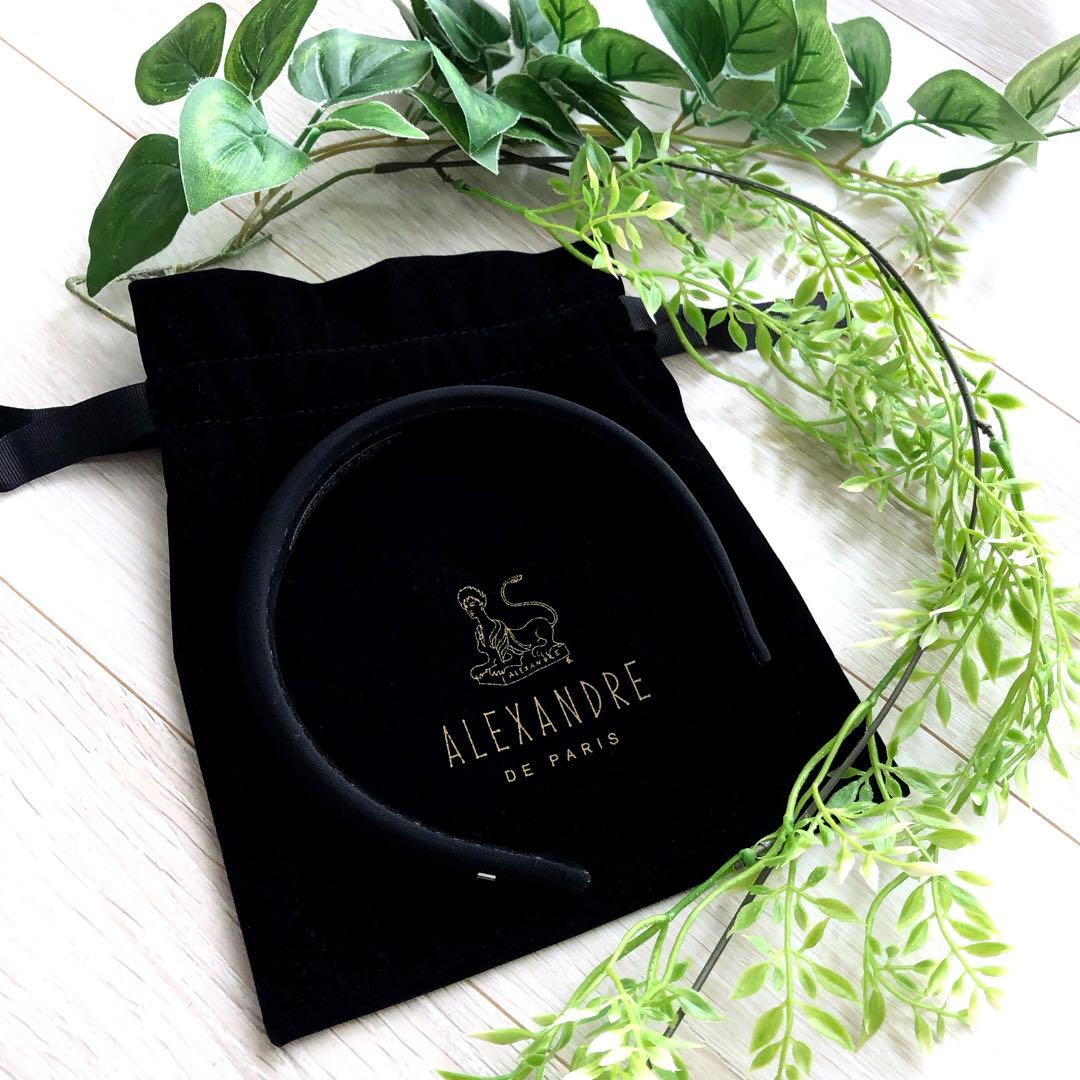 美品 ALEXANDRE DE PARIS カチューシャ ヘアバンド ブラック