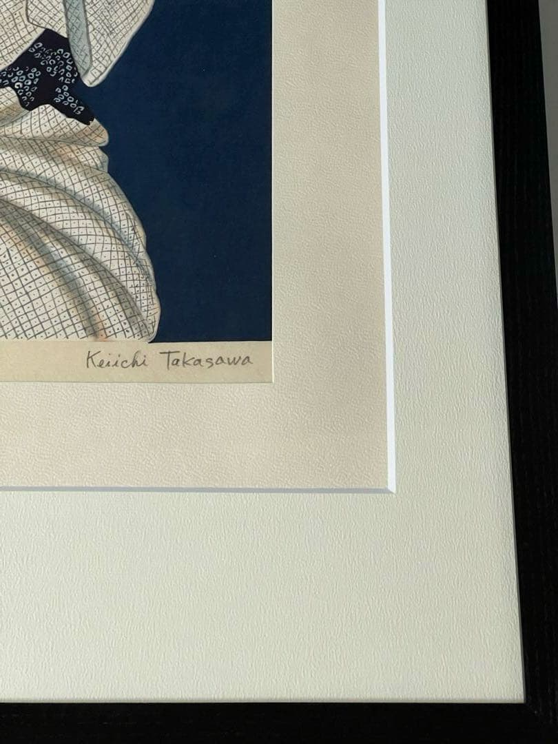 高沢圭一　「婦人像」 悠々堂木版画　真作