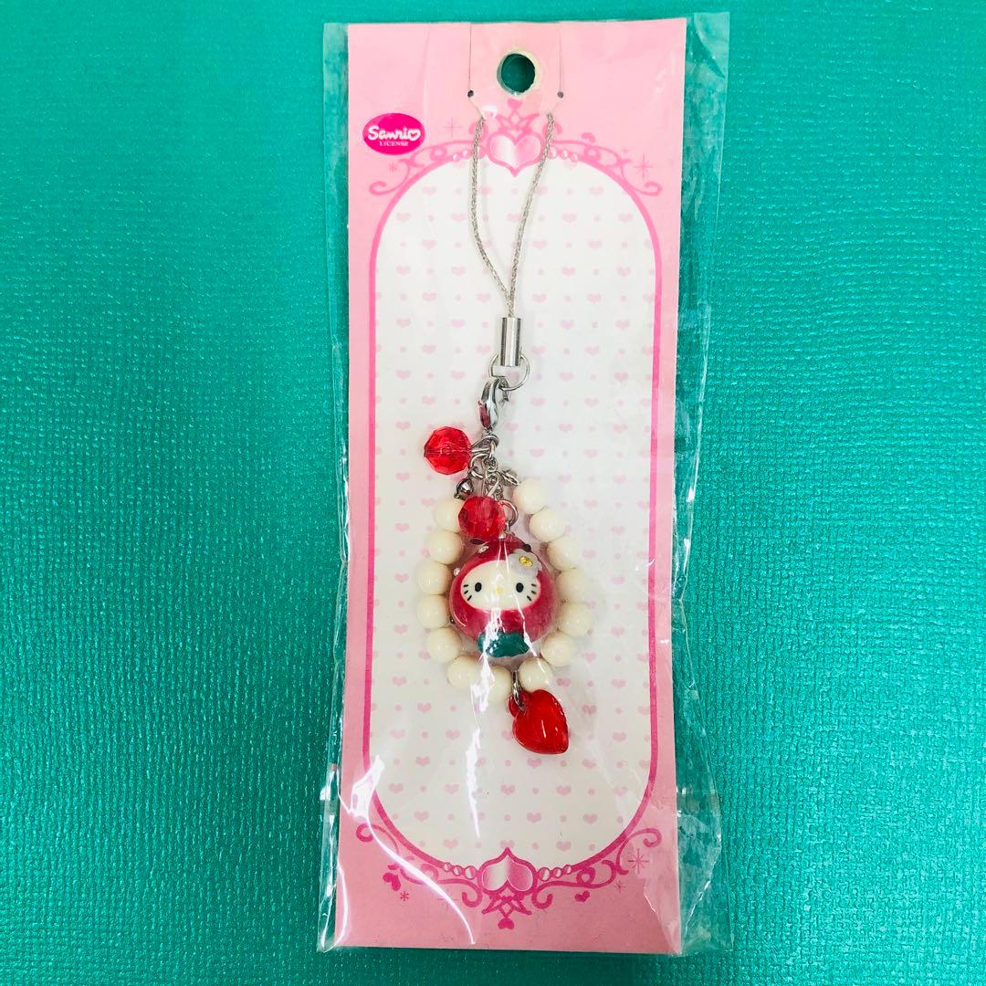 2011年製 激レア★ハローキティ いちご ビーズ ストラップ チャーム