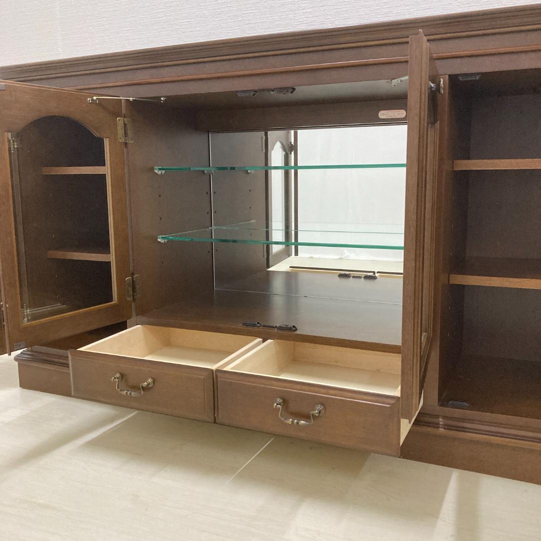 【マルニ】照明付き　サイドボード　キャビネット　飾り棚　リビングボード