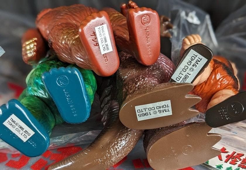 フランケンシュタイン＆バラゴン＆サンダ＆ガイラ（Ｍ１号） ソフビ４体セット