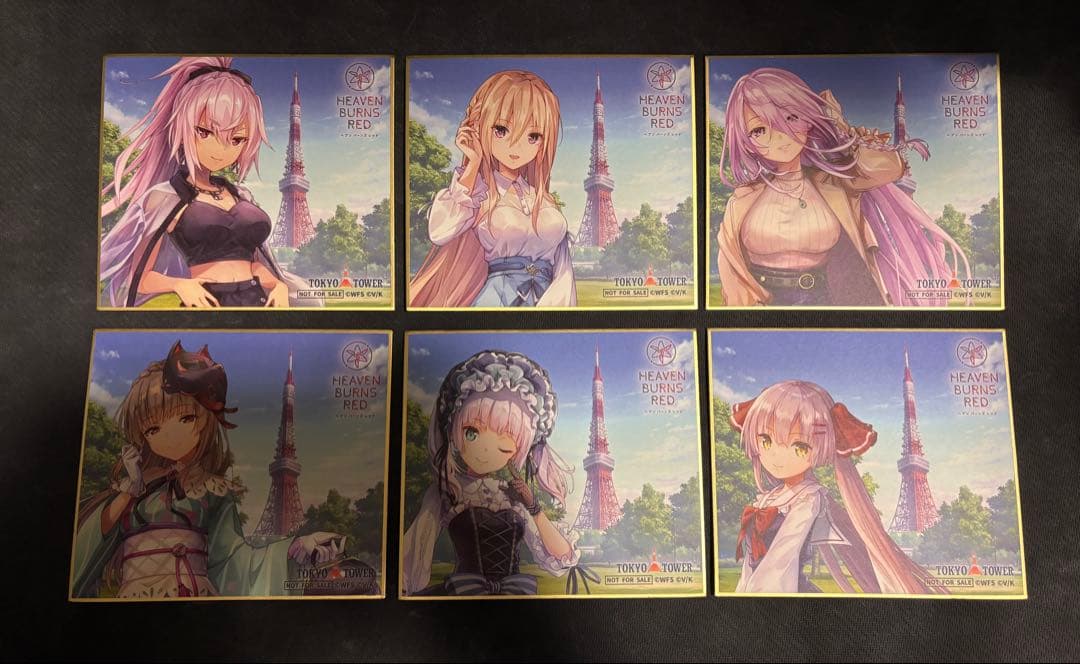 ヘブバン 東京タワー ミニ色紙 全6種 コンプリートセット