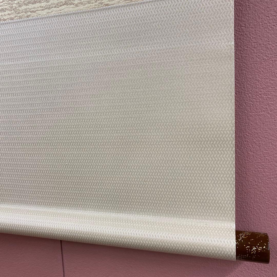 美品 掛け軸 鈴木康夫作 菖蒲図 共箱 太巻き付 夏掛け