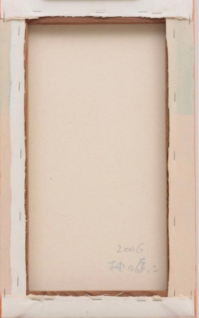 柚口康二 ポップ・アート キャンバス アクリル画 「百葉箱」　約45×27cm