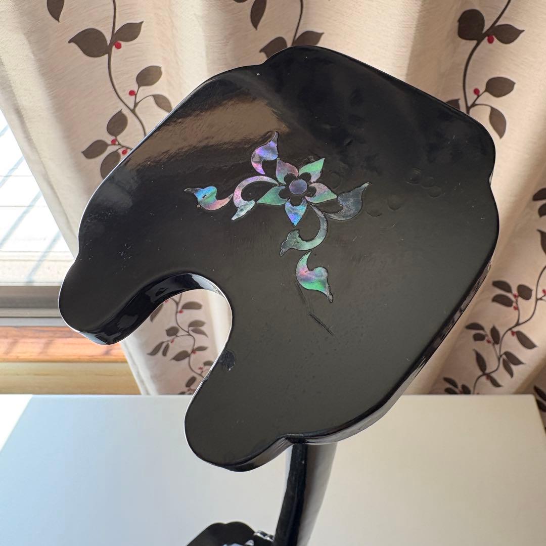 刀掛け台　縦置き　一本掛け　太刀掛け　螺鈿