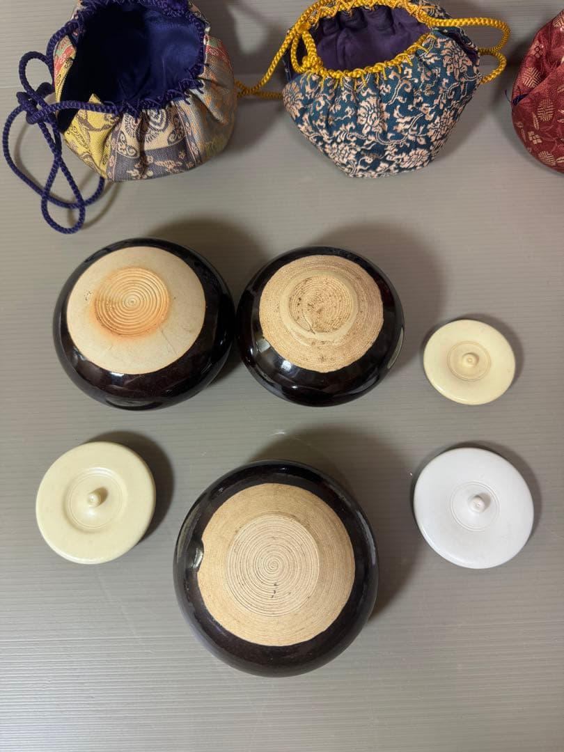 2760 茶道具　茶入　3客　仕服付