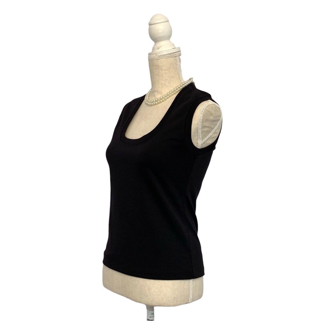 LOEWE（ロエベ）ラナウール地ノースリーブ/M/ブラック