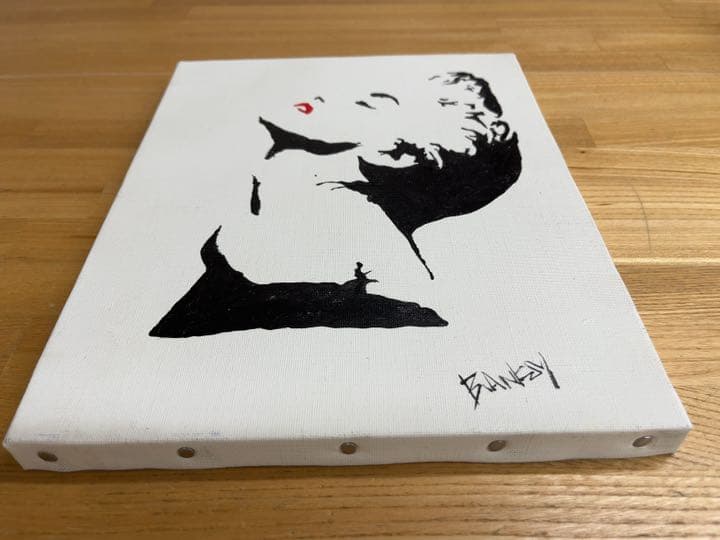 バンクシー⁈ 油彩 マドンナ 模写 額装付 美術品