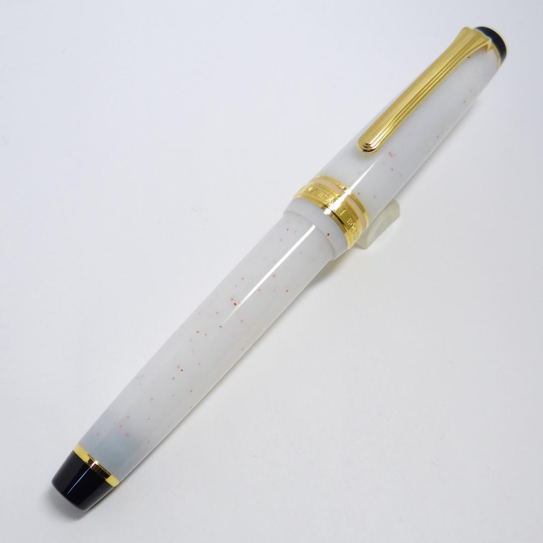 【訳有・状態良好】セーラー 万年筆 四季織 雪月空葉 雪椿 SAILOR