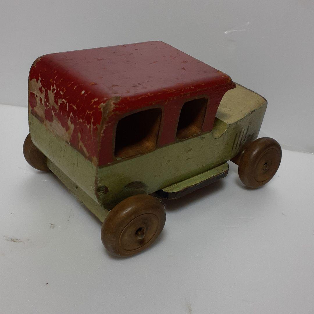 アンティーク木製　自動車　珍品