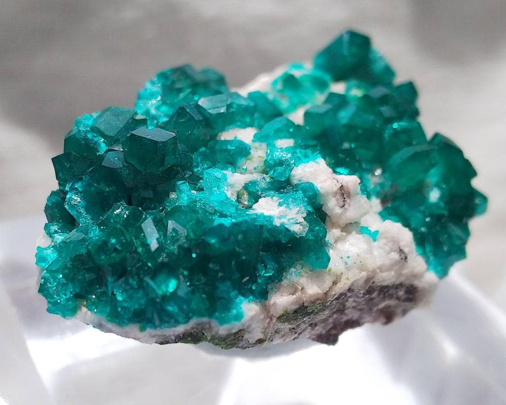 405 ダイオプテーズ ドロマイト 翠銅鉱 ツメブ鉱山産