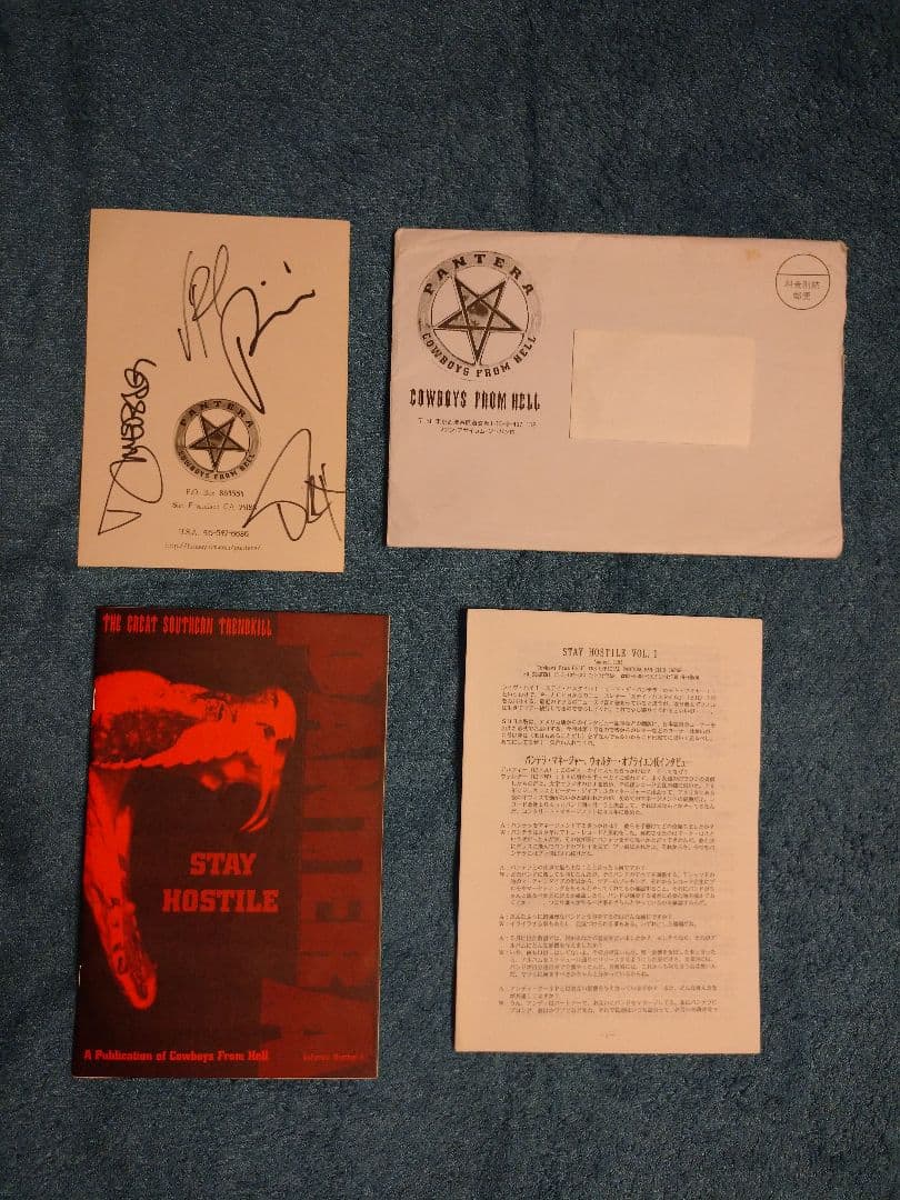 パンテラ PANTERA 直筆サイン 色紙 ポストカード ヴィンテージ