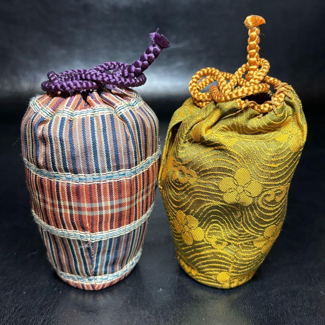 ★ 茶道具！膳所焼 陽炎園 肩衝茶入！久田宗也(尋牛斎)書付！共箱/仕覆付！★