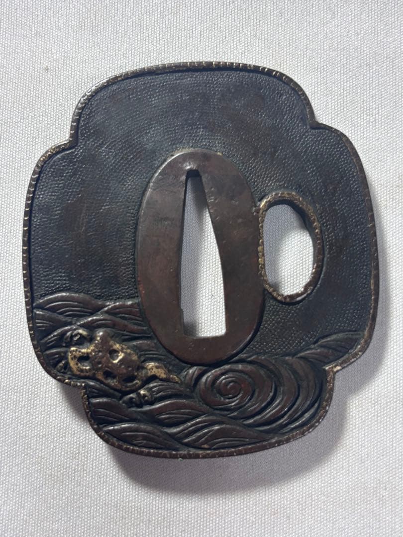 名品　鐔鍔つば　宝船　七福神　鶴と亀　これぞ御利益のある鐔　江戸時代