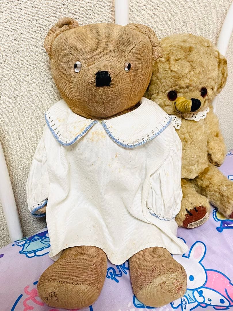 レア フランス アンティーク ピンクベア