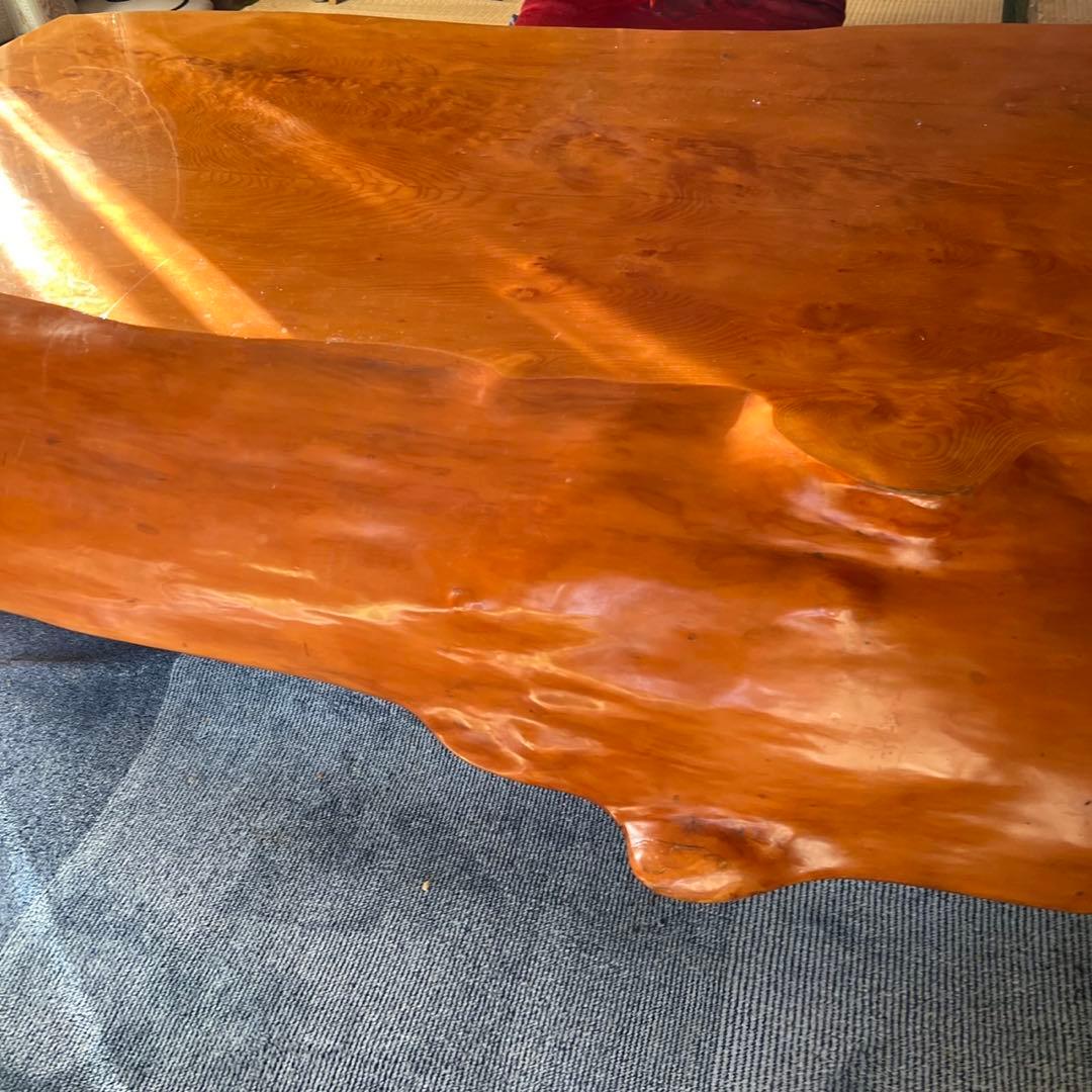 花梨か杉の木一枚板テーブル