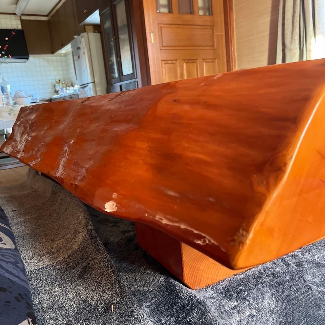 花梨か杉の木一枚板テーブル