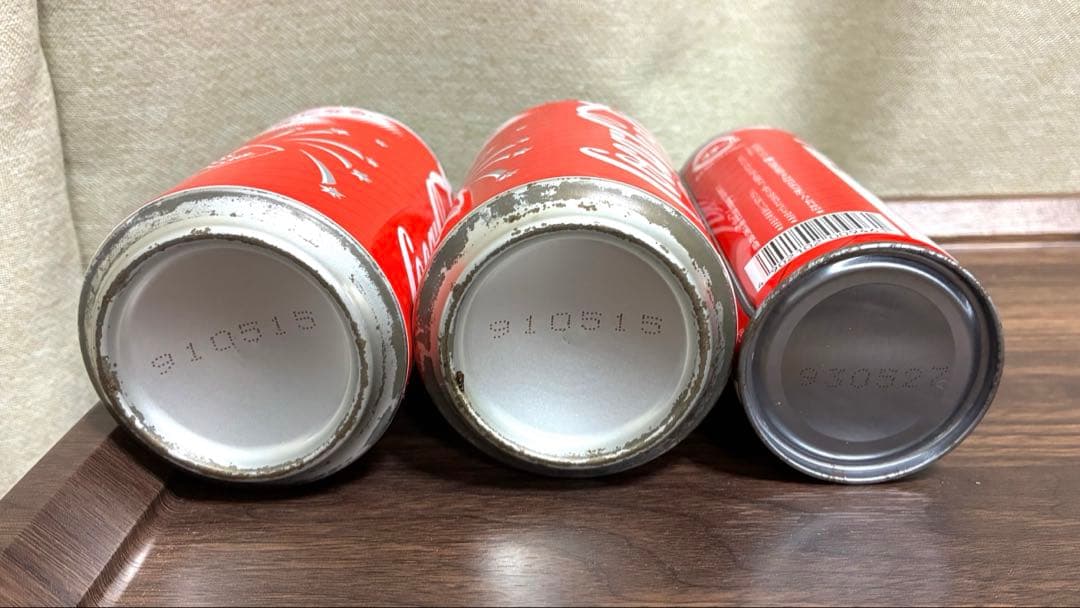 【激レア・プルタブ】コカ・コーラ 90年代 レトロ缶 3本セット 観賞用