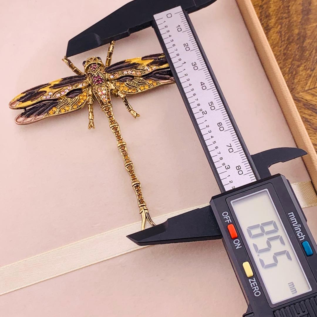 JANUS ビンテージトンボのブローチ　動く尾を持つ