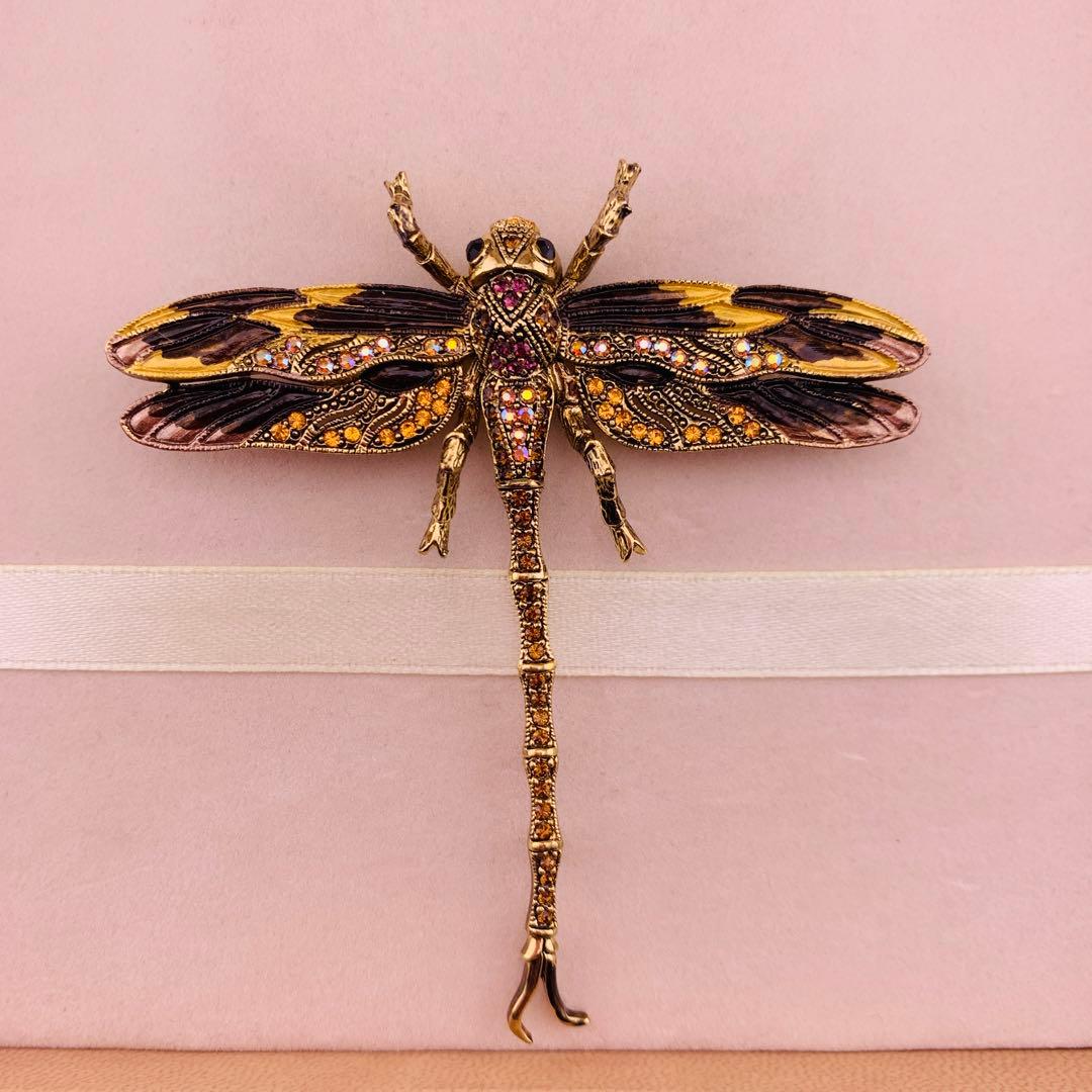 JANUS ビンテージトンボのブローチ　動く尾を持つ