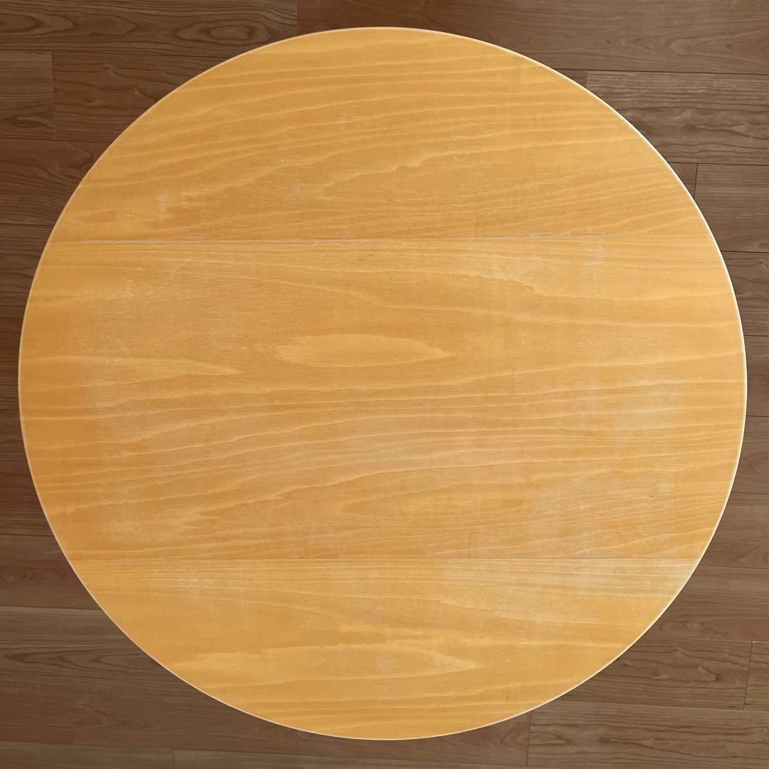 MOMO NATURAL カフェテーブル 丸形ウッド天板×アルミ脚 直径70cm