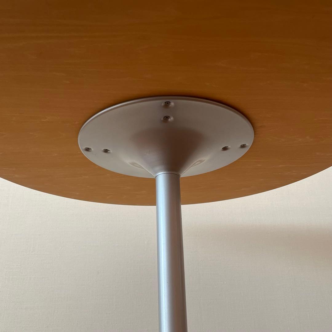 MOMO NATURAL カフェテーブル 丸形ウッド天板×アルミ脚 直径70cm