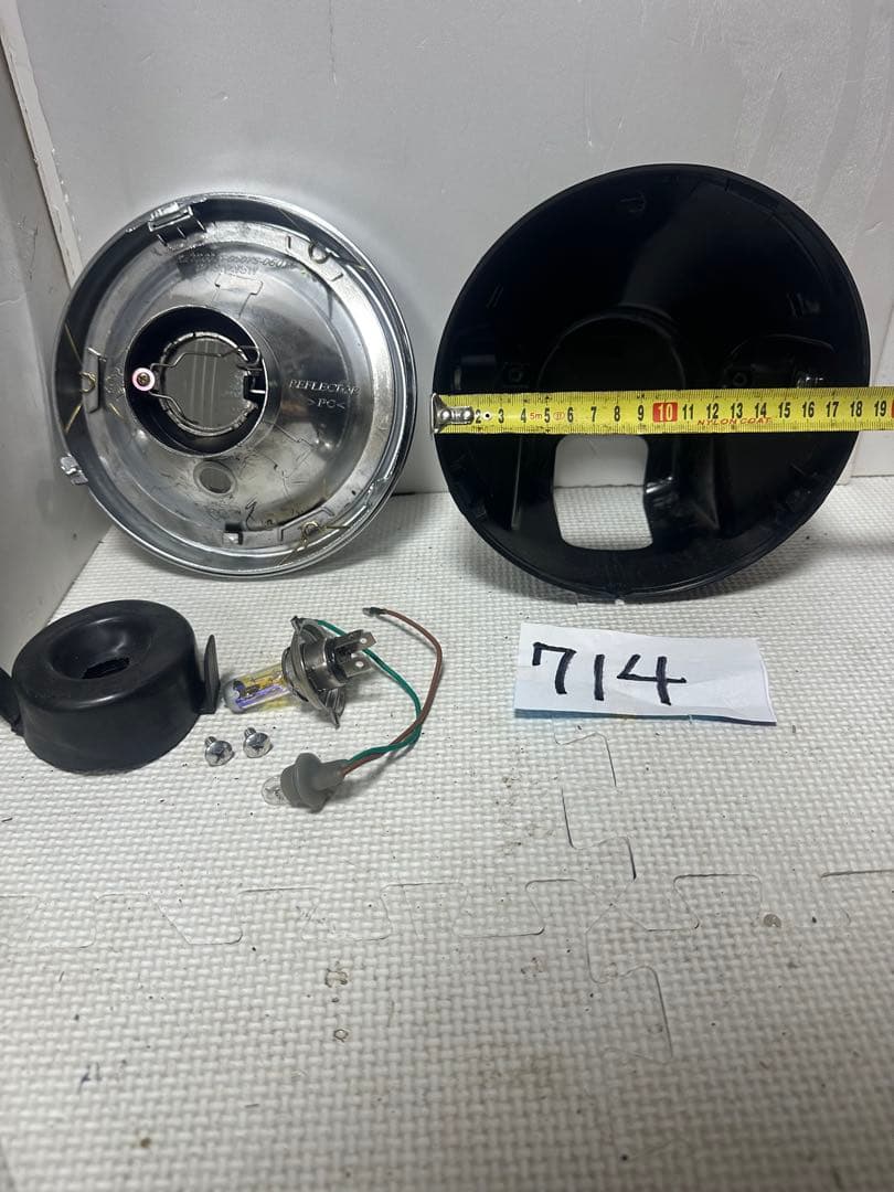 当時物シビエスーパーオスカー凹みレンズ付ヘッドライトASSYCIBIEマーシャル