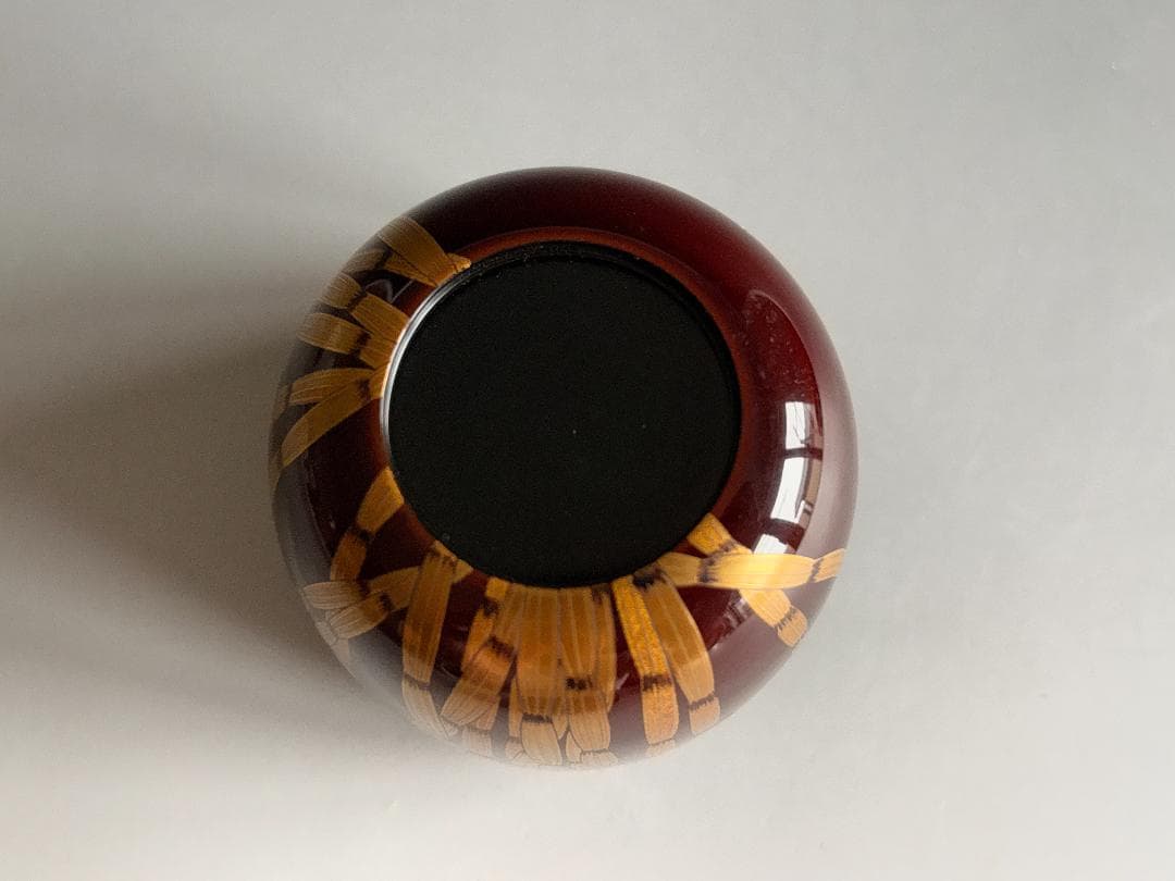 薄茶器　伯峰作　溜木賊蒔絵　大棗　茶道具