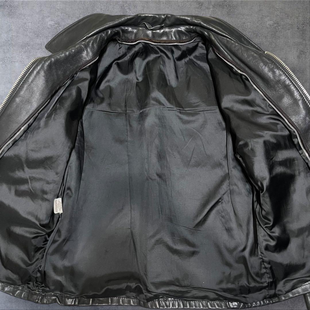 美品 schott 642 レザージャケット シングルライダース 牛革 40 黒