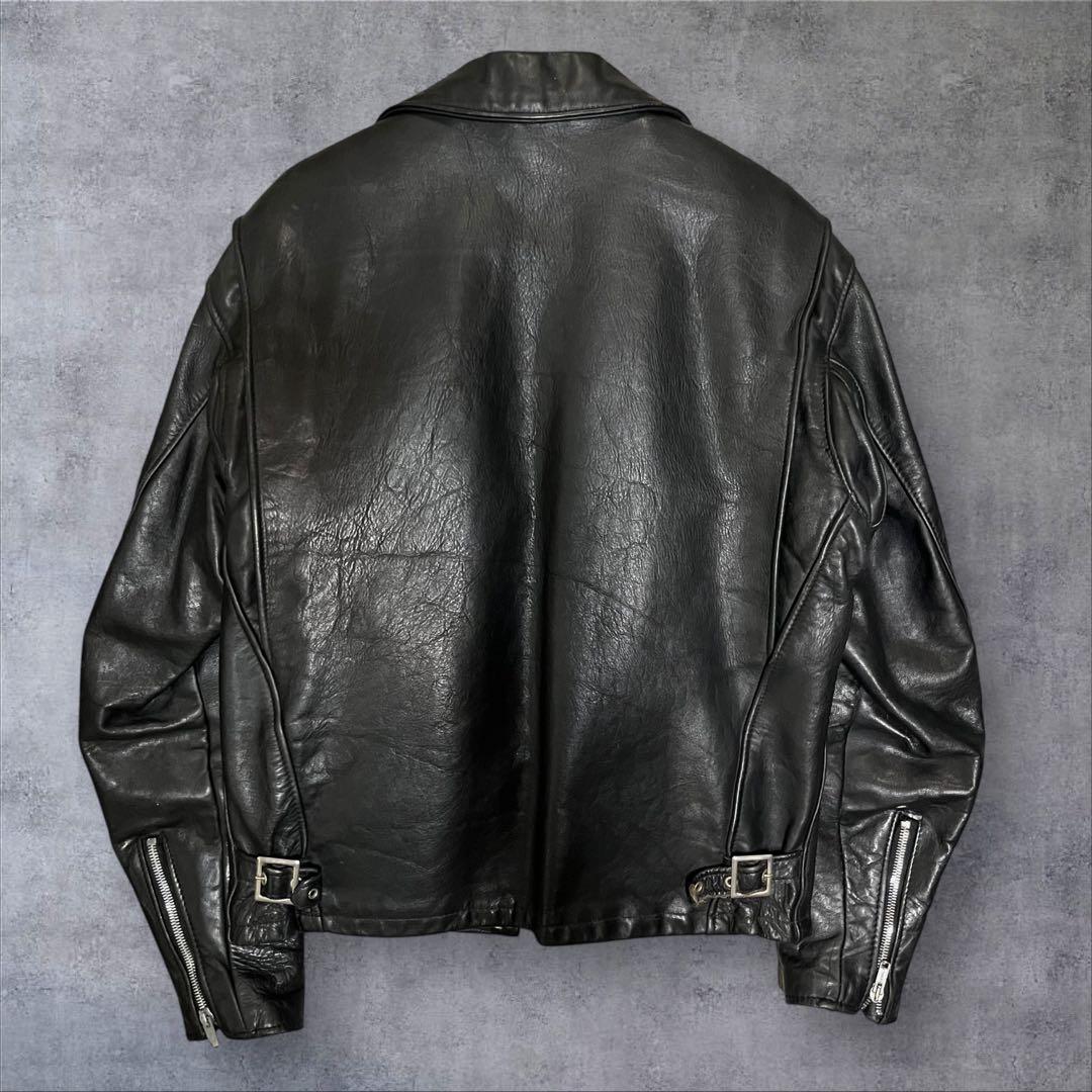 美品 schott 642 レザージャケット シングルライダース 牛革 40 黒